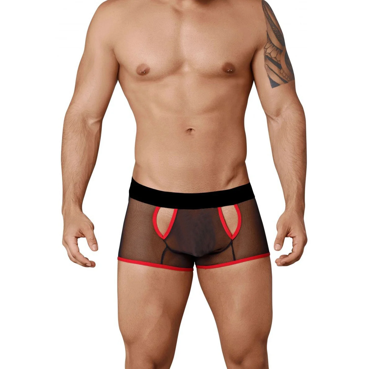 Black Power Net Boxer Lingerie For Men