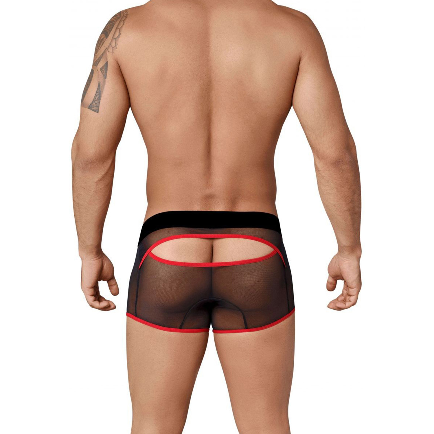 Black Power Net Boxer Lingerie For Men - Image 3